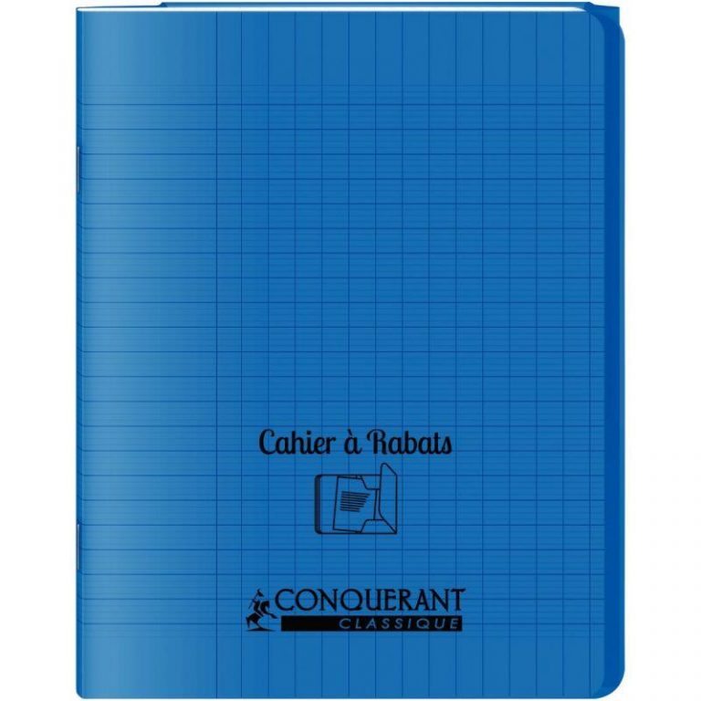 Cahier 17x22 cm bleu seyes couverture polypropylène La Grande Papeterie