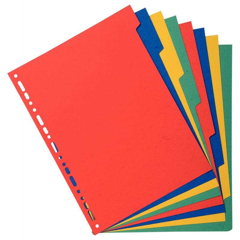 Jeux de 12 intercalaires en carton format 21x29,7 cm