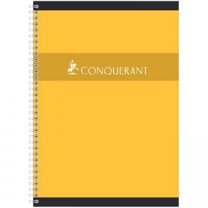 Cahier spirale 180 pages seyès 90 g avec couverture polypropylène assortie,  format 21 x 29,7